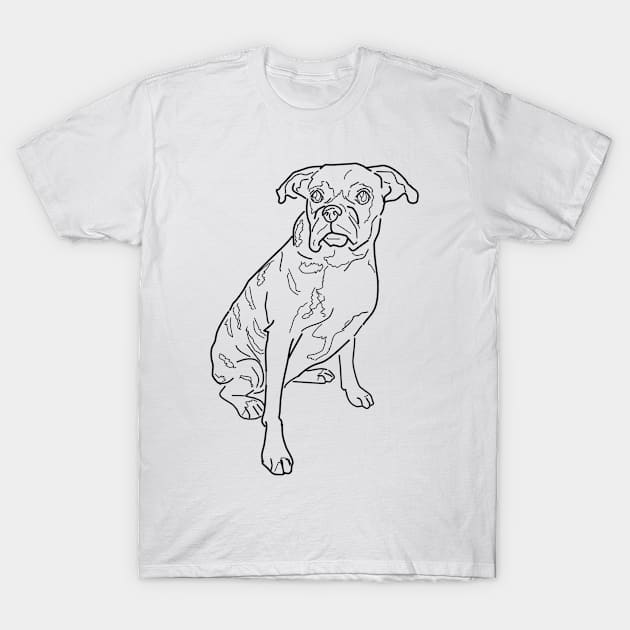 Plenty of Pets---Boxer T-Shirt by ambersolbergart